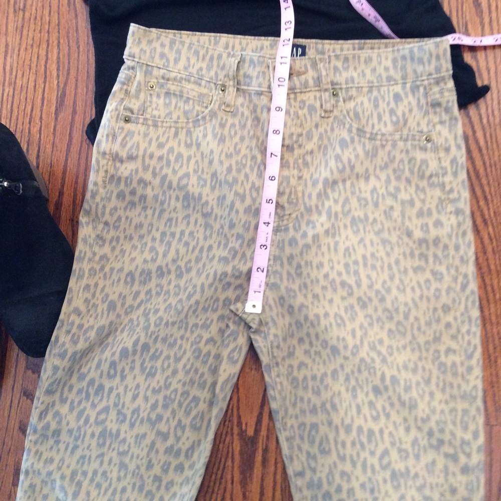 gap high rise leopard print true skinny ankle jean sz 28  NWOT - Picture 8 of 10
